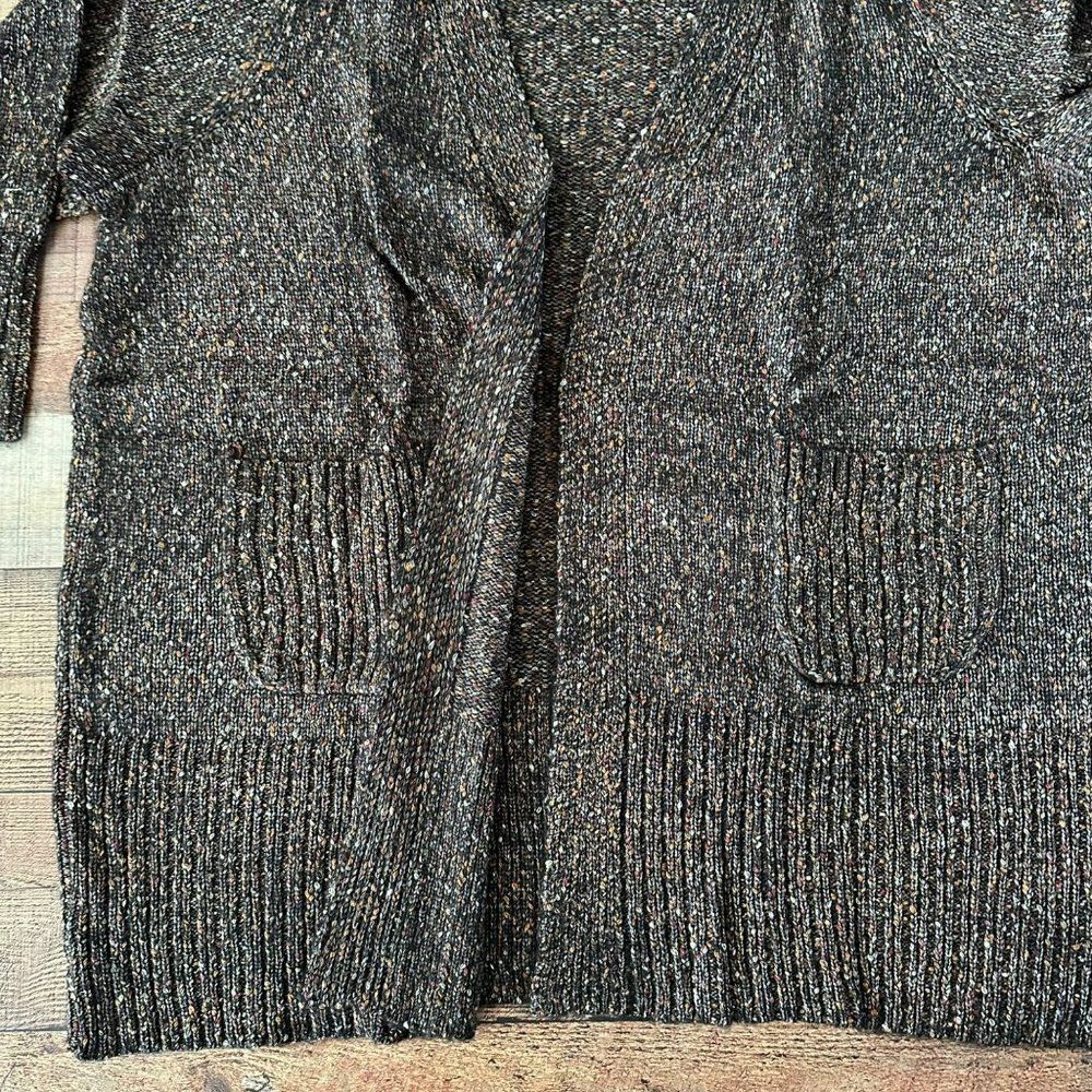 Terra & Sky Open Front Knit Cardigan in Black -3XL - Picture 4 of 10